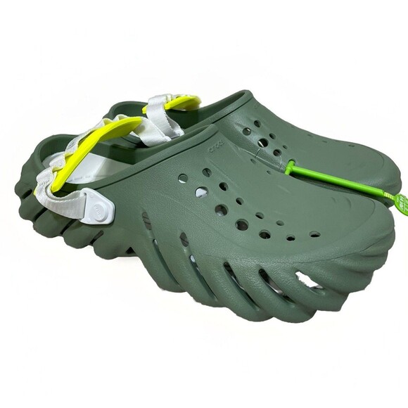 Crocs Echo Clogs Moss Green Unisex Adults Size 12 207937-308 Slip-on MSRP $70 main image 7
